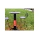 Hottable Tekno Pub 2000 Watt Isıtıcılı Bar/Bistro Masası