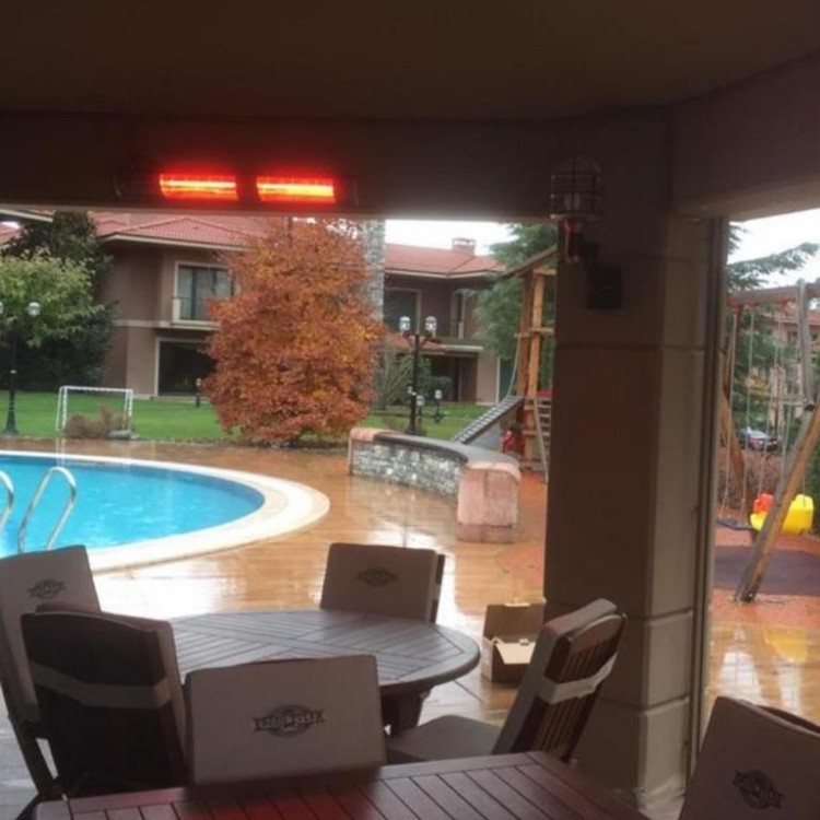 Hottable CLASSIC 4000 PLUS Duvar Tipi İnfrared Isıtıcı 4000 Watt (U.kumandalı 5 kademe Isı ayarı - 7000 Saat Lamba Ömrü)