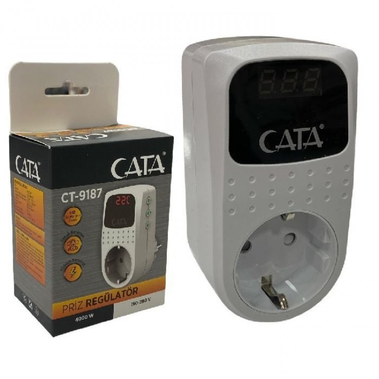 CT-9197 CATA DİJİTAL AKIM KORUMALI PRİZ