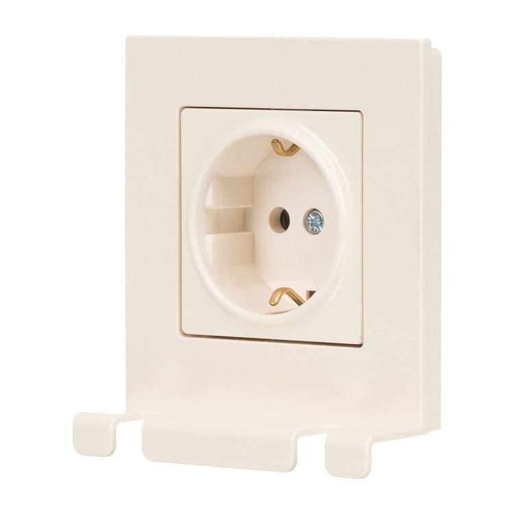 Günsan Eqona Krem Pratik Fiş Tutucu Topraklı Priz - Vidalı