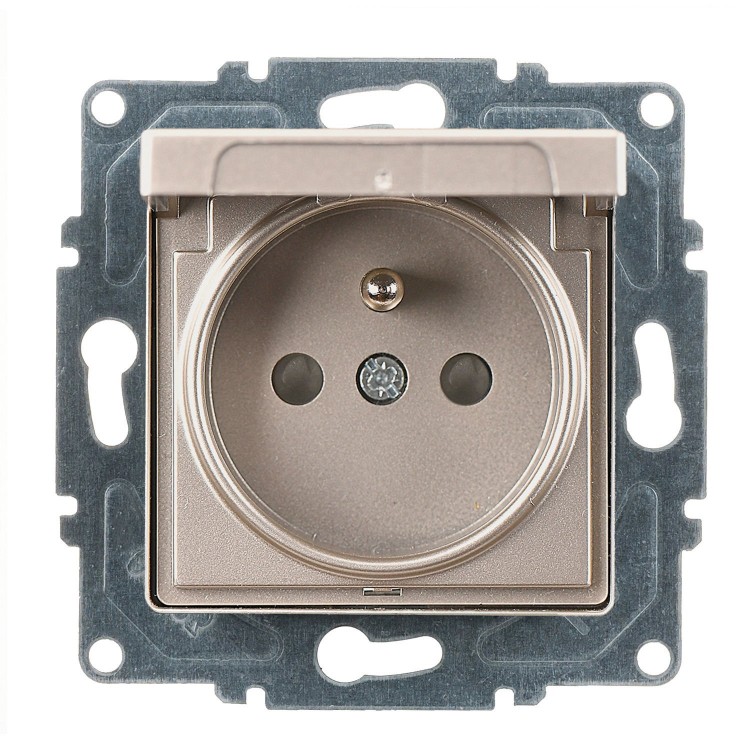 Günsan Eqona Mocha Çocuk Korumalı Kapaklı UPS Priz - Klipsli