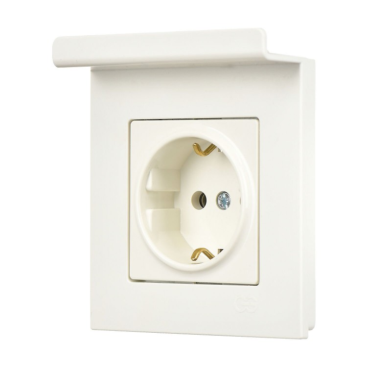 Günsan Valta Fildişi Beyazı Eqona Pratik Telefon Tutucu Topraklı Priz