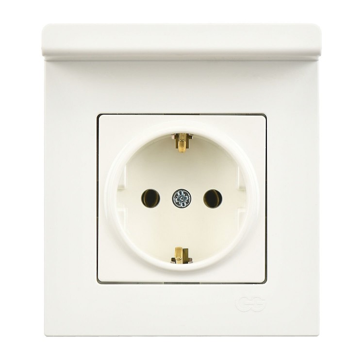 Günsan Valta Fildişi Beyazı Eqona Pratik Telefon Tutucu Topraklı Priz