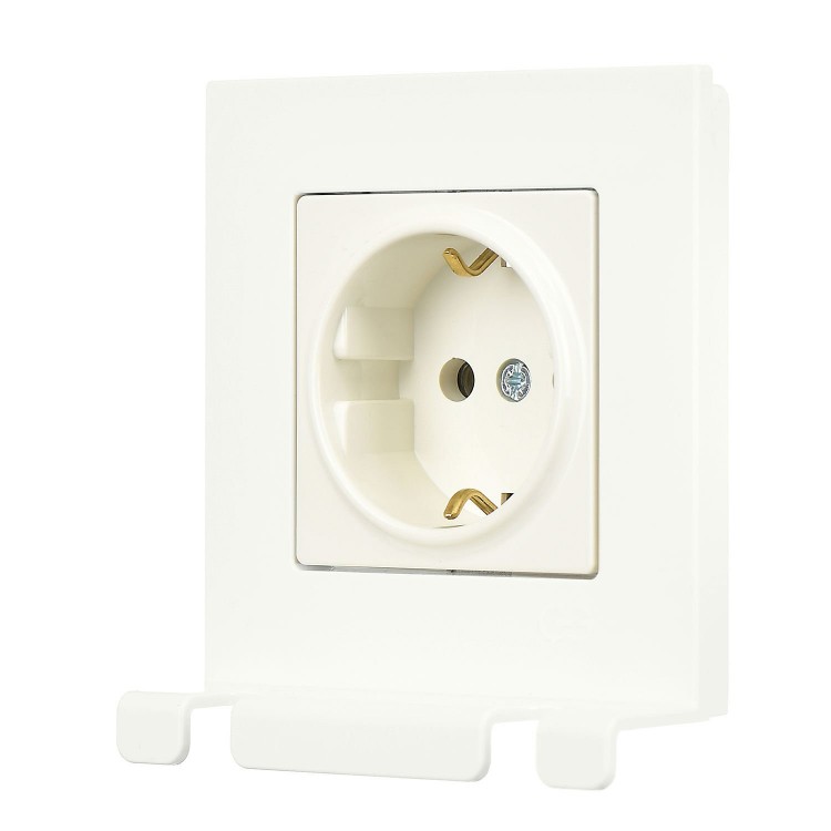 Günsan Eqona Fildişi Beyazı Pratik Fiş Tutucu Topraklı Priz - Vidalı