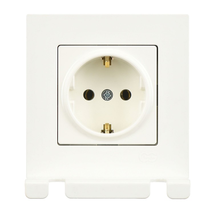 Günsan Eqona Fildişi Beyazı Pratik Fiş Tutucu Topraklı Priz - Vidalı