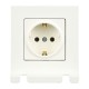 Günsan Eqona Fildişi Beyazı Pratik Fiş Tutucu Topraklı Priz - Vidalı