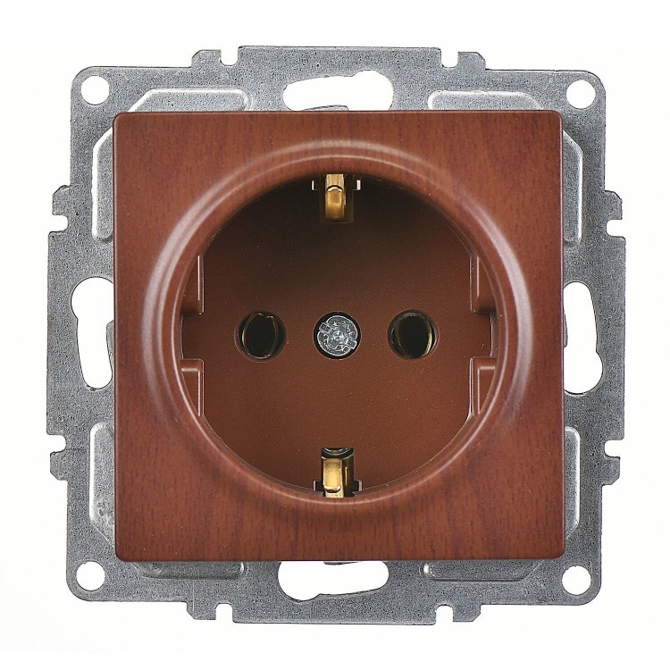 Günsan Visage Ceviz Topraklı Priz- 16A 250V - Klipsli