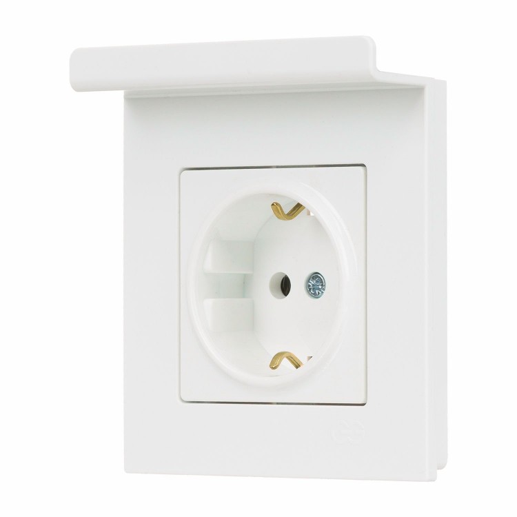 Günsan Valta Beyaz Eqona Pratik Telefon Tutucu Topraklı Priz