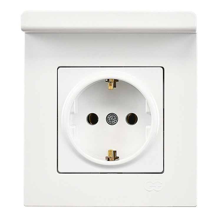 Günsan Valta Beyaz Eqona Pratik Telefon Tutucu Topraklı Priz