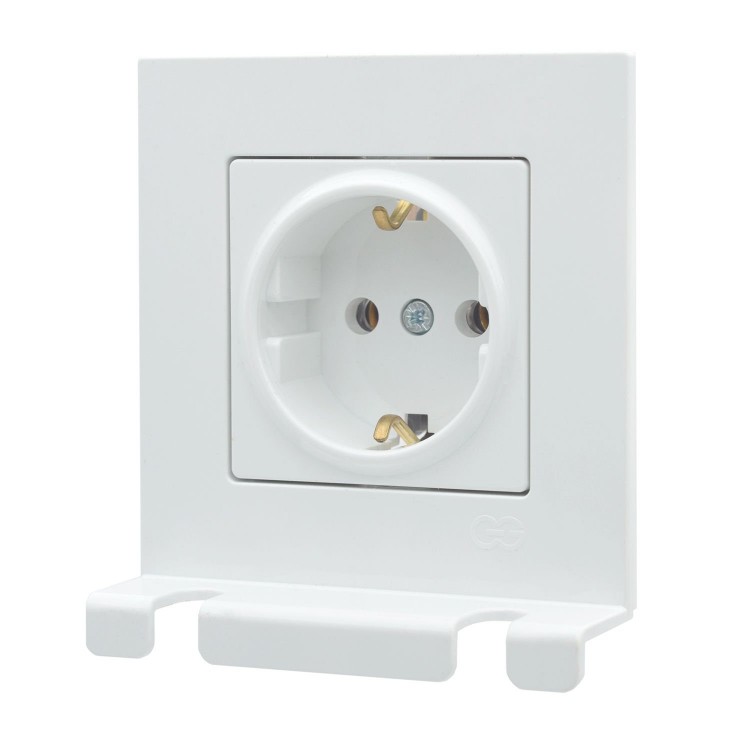 Günsan Eqona Beyaz Pratik Fiş Tutucu Topraklı Priz - Vidalı